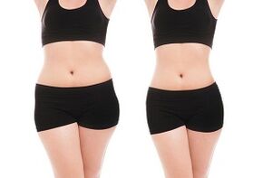 before and after side and belly slimming exercises
