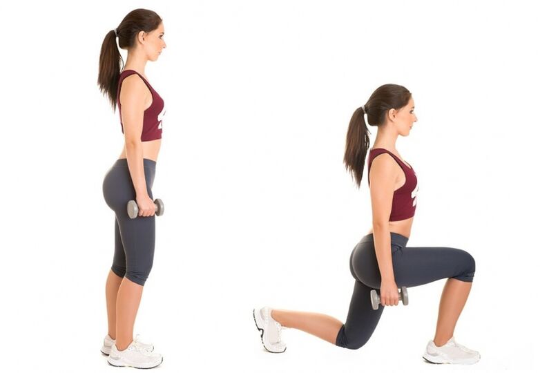 weight loss lunges dumbbell